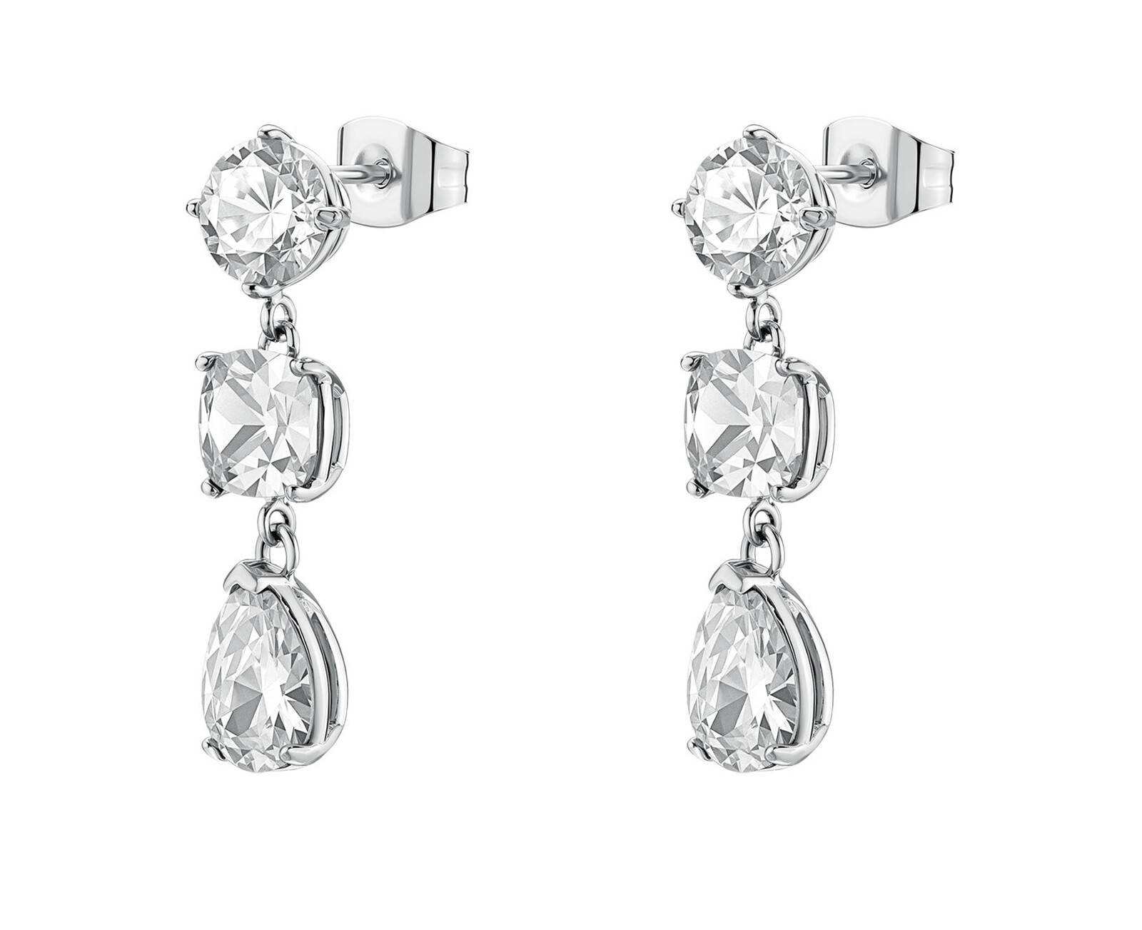 Brosway Třpytivé visací náušnice s čirými zirkony Dreaming BIG21