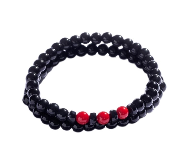 Marc Malone Dvojitý korálkový náramek pro muže MCGB5084