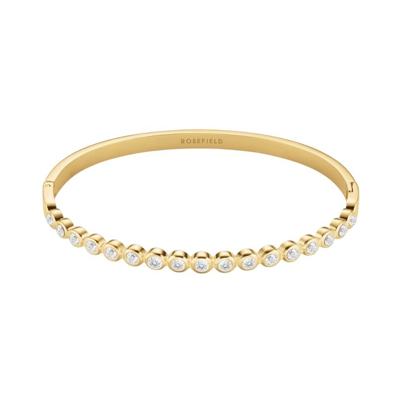 Rosefield Pevný třpytivý náramek s krystaly JBBCG-J1208