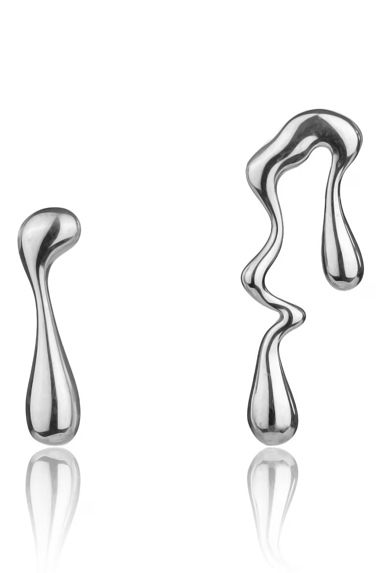 Marc Malone Asymetrické ocelové náušnice Averie Silver Earrings MCE24018S