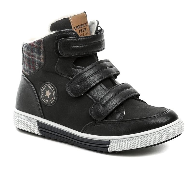 American Club GC19-21 černé dětské zimní boty