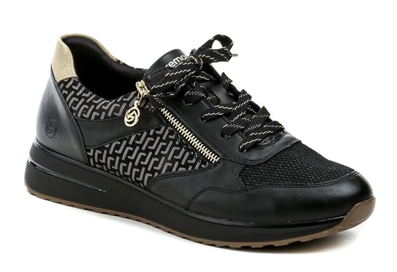 Remonte D1G08-05 černé dámské nadměrné polobotky