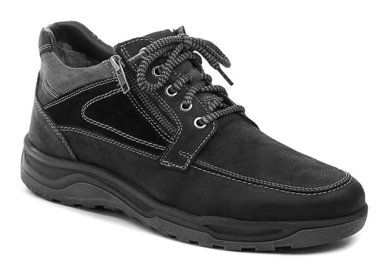 Wild W112 05 černé pánské zimní polobotky