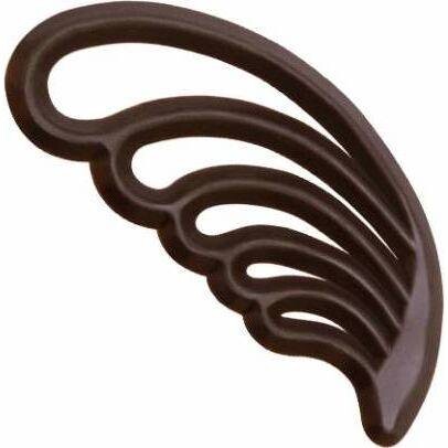 Čokoládová dekorace Feathers pírka tmavá 5,4 cm (20 ks)