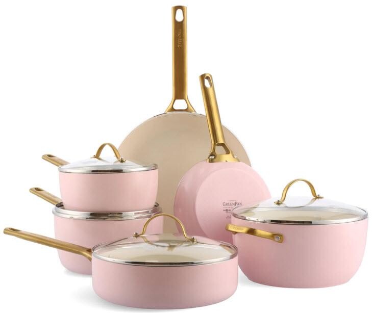 GreenPan PADOVA Reserve, sada nádobí 6(10)ks, pastelově růžová CC008483-001