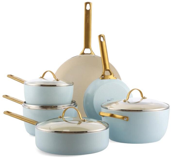 GreenPan PADOVA Reserve, sada nádobí 6(10)ks, světle modrá CC008485-001