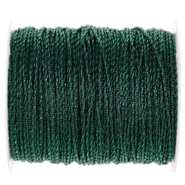 Provázek metalický tmavě zelený 1mm x 20m