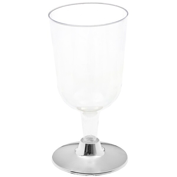 Skleničky na víno stříbrné 200 ml 6 ks