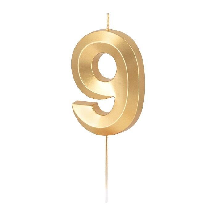 Svíčka metalická zlatá 