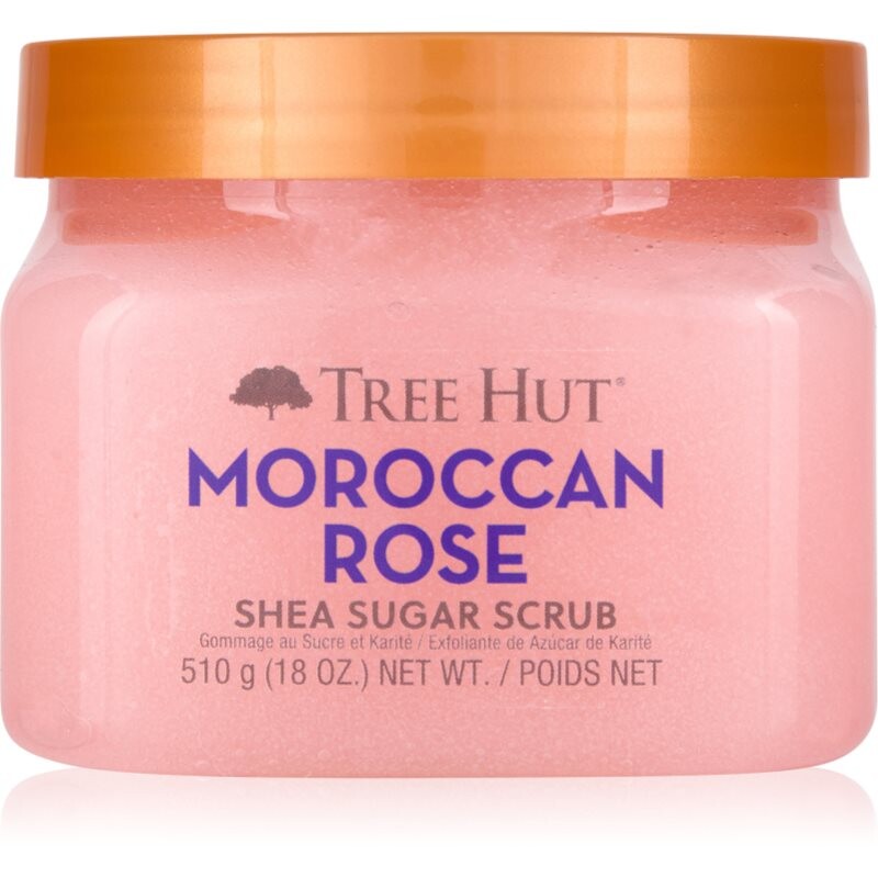 Tree Hut Shea Sugar Scrub Moroccan Rose cukrový peeling s bambuckým máslem 510 g