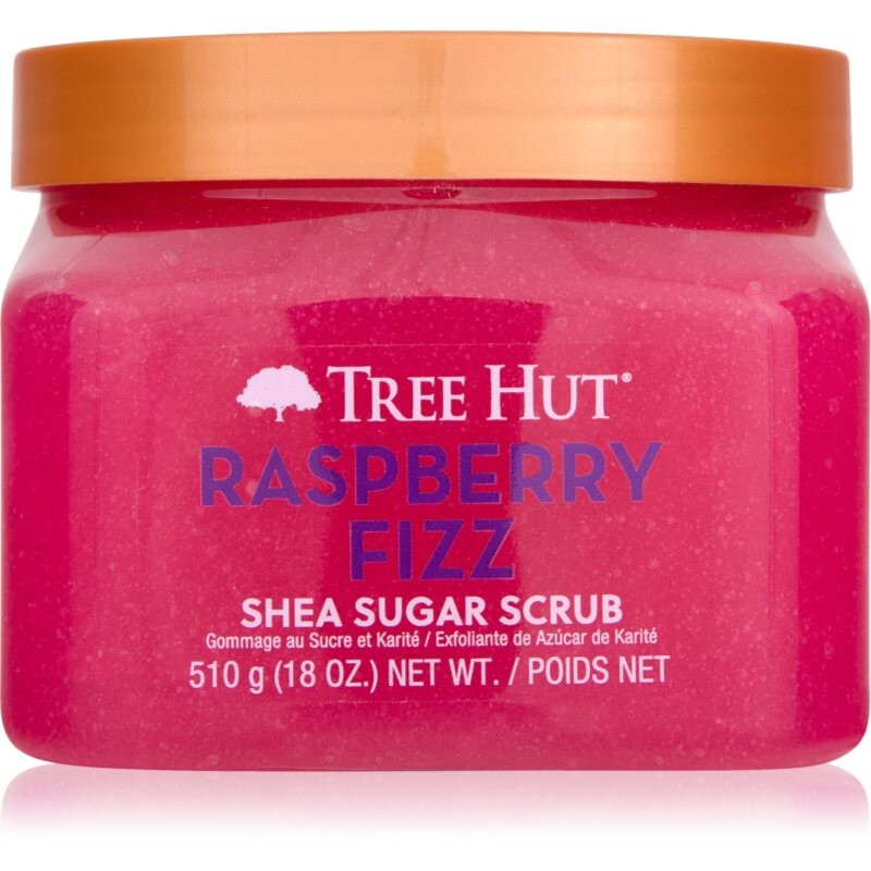 Tree Hut Shea Sugar Scrub Raspberry Fizz cukrový peeling s bambuckým máslem 510 g