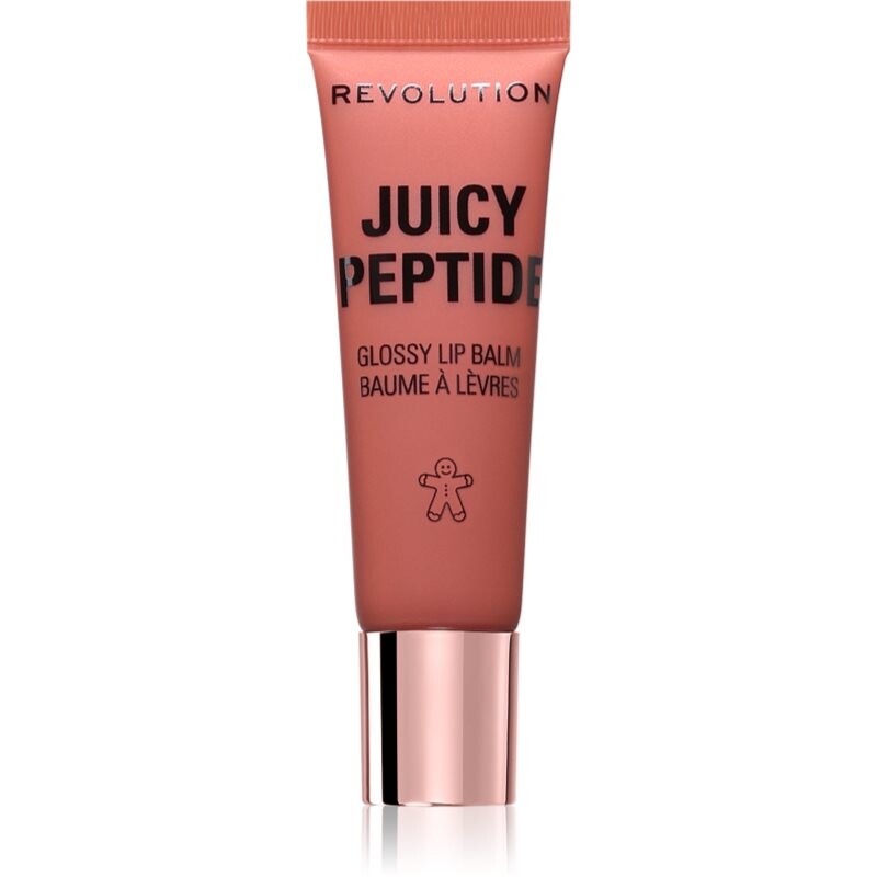Makeup Revolution Xmas 2025 Juicy Peptide balzám na rty s peptidy odstín Gingerbread 8 ml