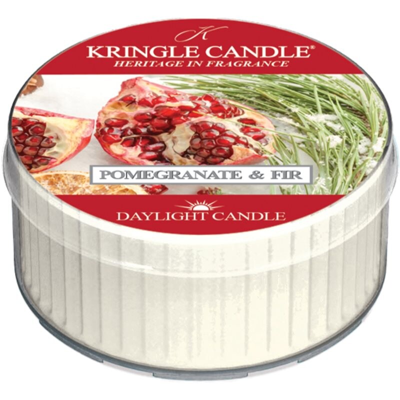 Kringle Candle Pomegranate & Fir Daylight čajová svíčka 42 g
