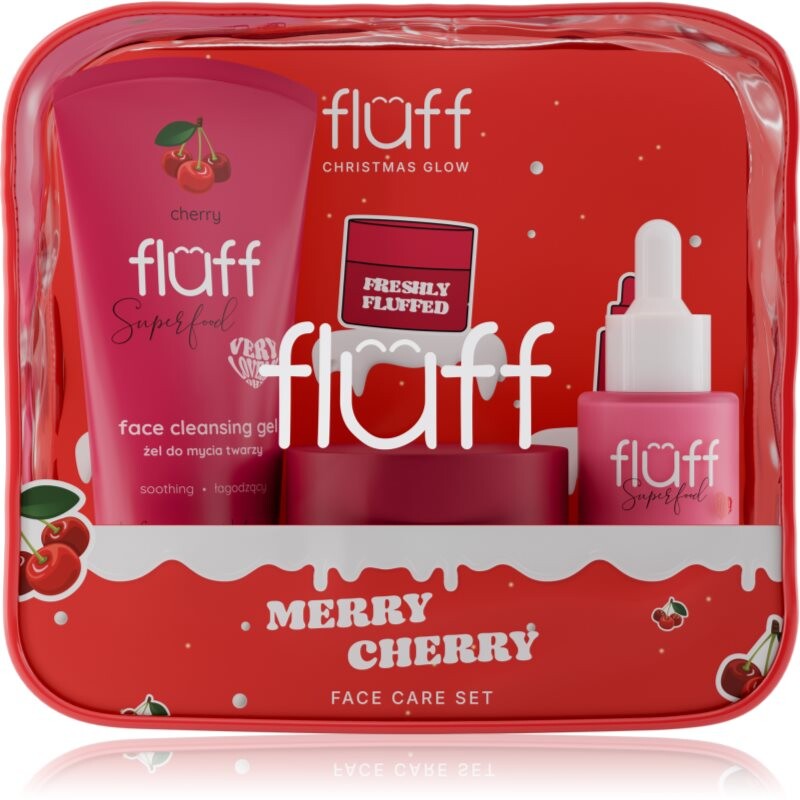 Fluff Christmas Glow Merry Cherry vánoční dárková sada na obličej