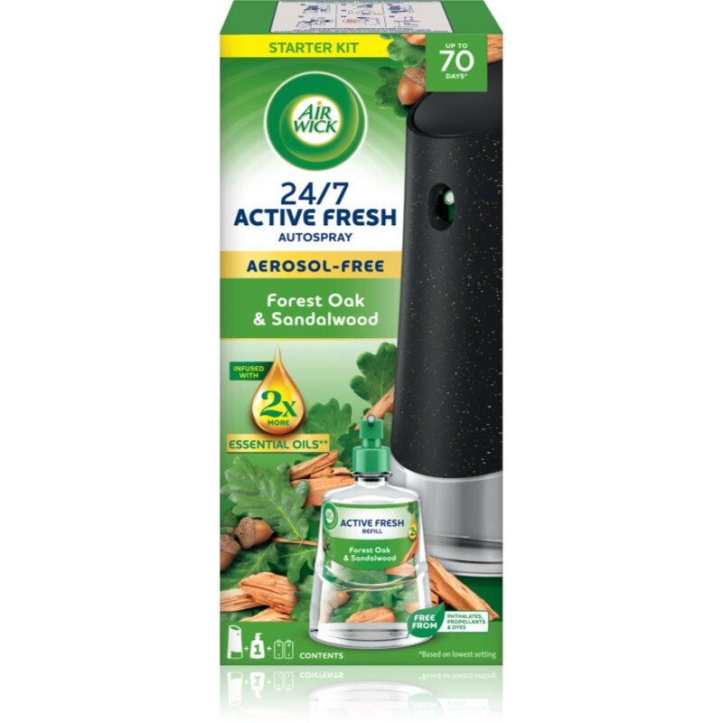 Air Wick Active Fresh Forest Oak & Sandalwood automatický osvěžovač vzduchu s náplní 228 ml