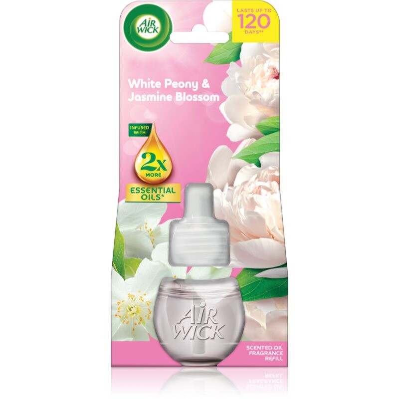 Air Wick Essential Oils White Peony & Jasmine Blossom náplň do elektrického difuzéru 19 ml