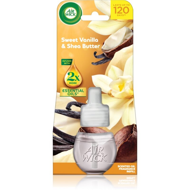 Air Wick Essential Oils Sweet Vanilla & Shea Butter náplň do elektrického difuzéru 19 ml