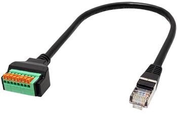 Roline Redukce RJ45M - 8pin svorkovnice, 30cm