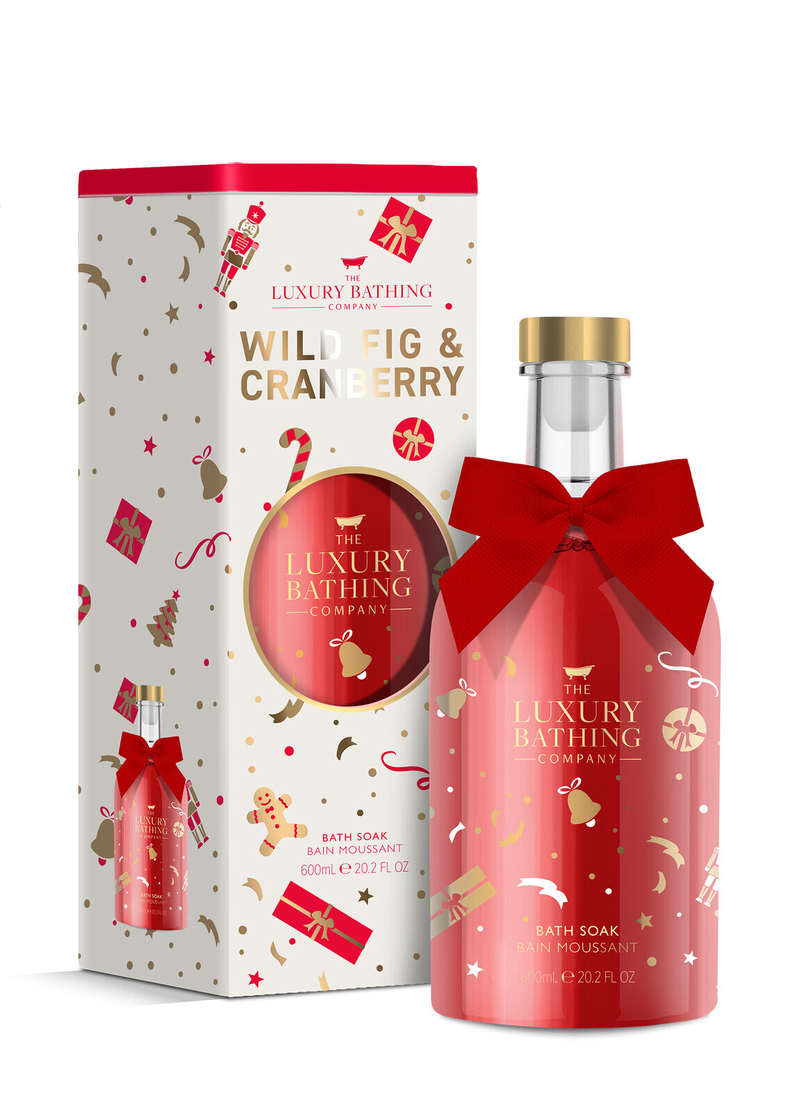 The Luxury Bathing Company Pěna do koupele v lahvi Fík & Brusinka (Bath Soak) 600 ml