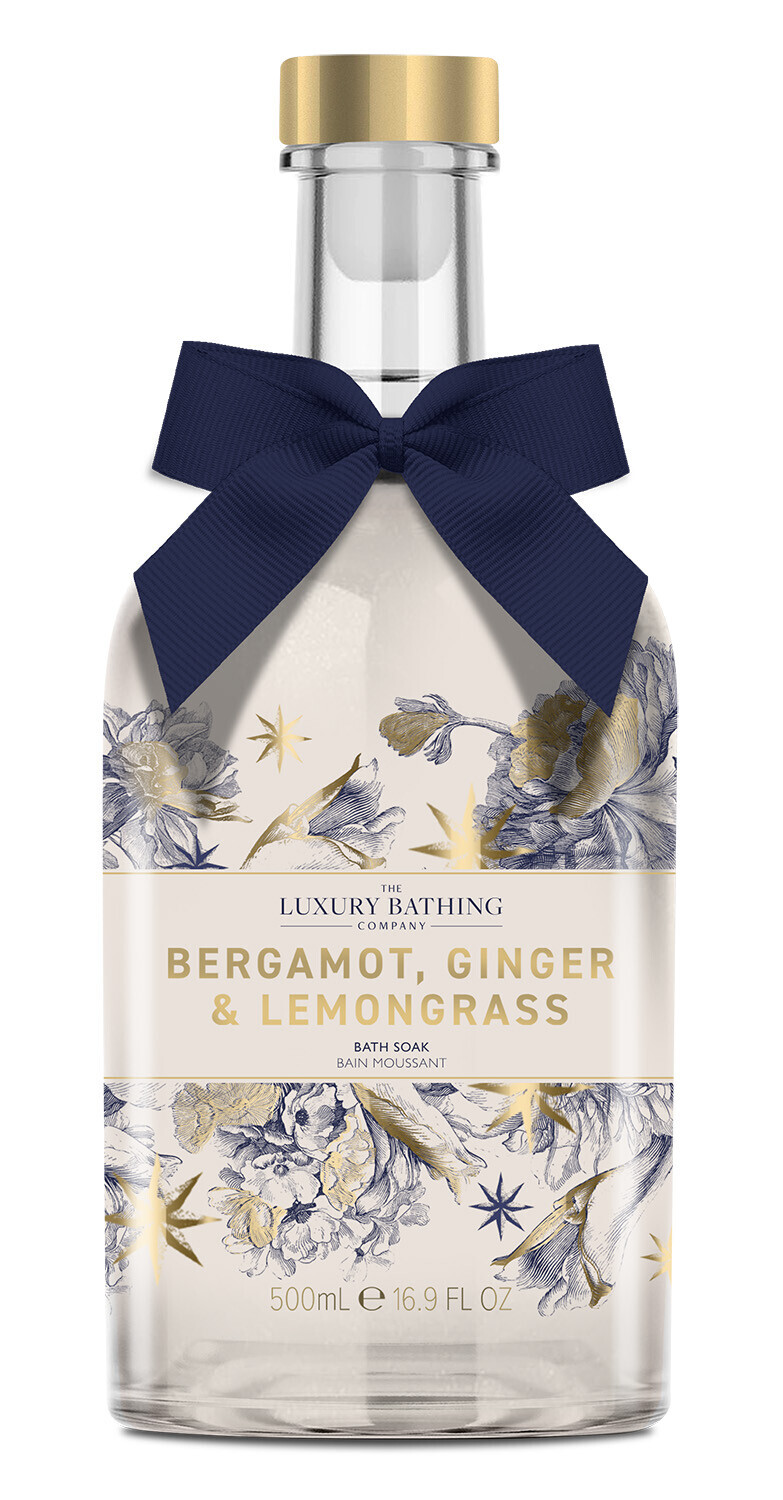 The Luxury Bathing Company Pěna do koupele Bergamot, Zázvor & Lemongrass (Bath Soak) 500 ml