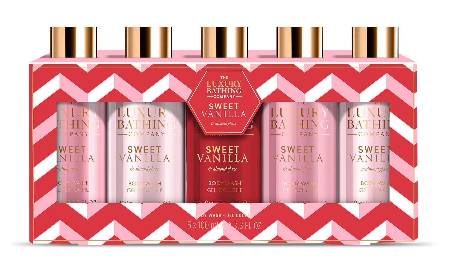 The Luxury Bathing Company Dárková sada sprchových gelů Vanilka & Mandle 5 ks