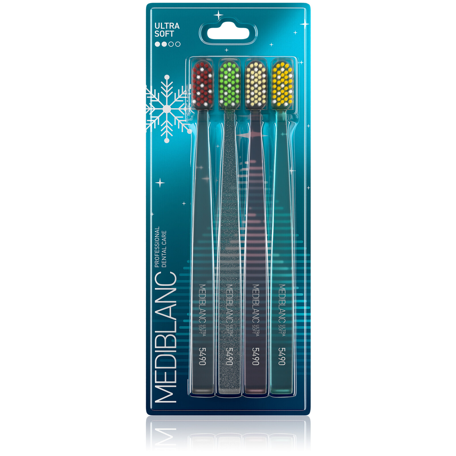 MEDIBLANC Zubní kartáček Ultra Soft Zimní edice 4 ks
