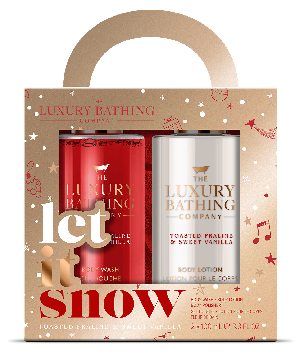 The Luxury Bathing Company Dárková sada péče o tělo Pralinka & Vanilka 3 ks