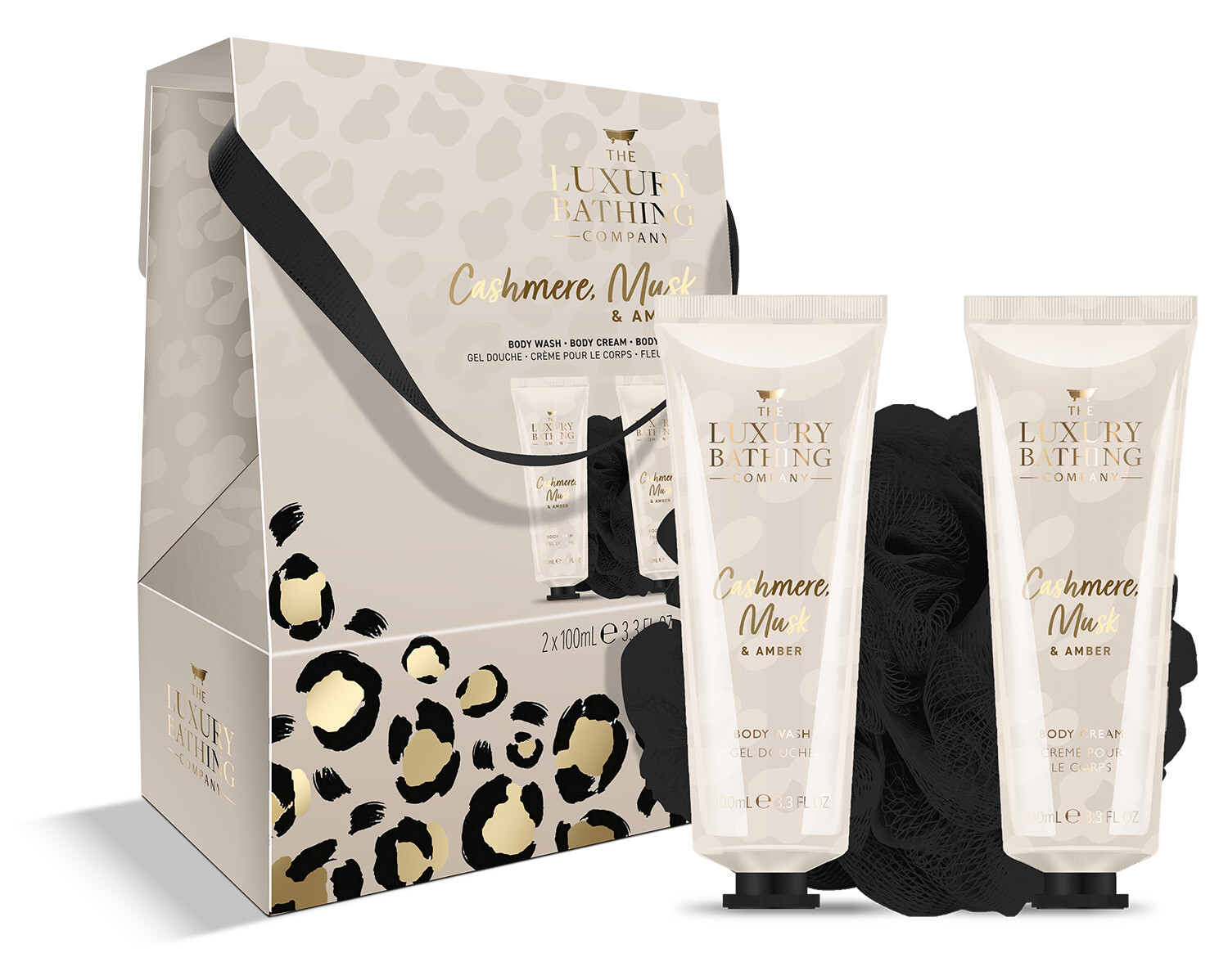 The Luxury Bathing Company Sada péče o tělo v dárkové krabičce Kašmír, Mošus & Ambra 3 ks