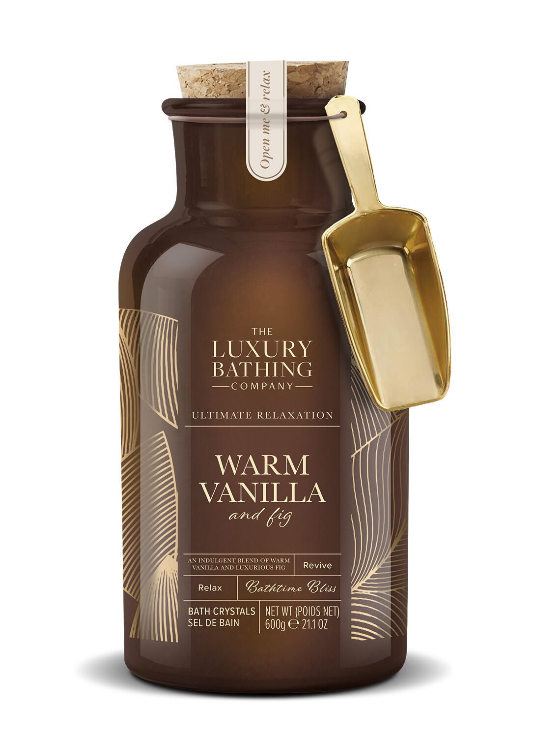 The Luxury Bathing Company Krystaly do koupele v lahvi Vanilka (Bath Crystals) 600 g