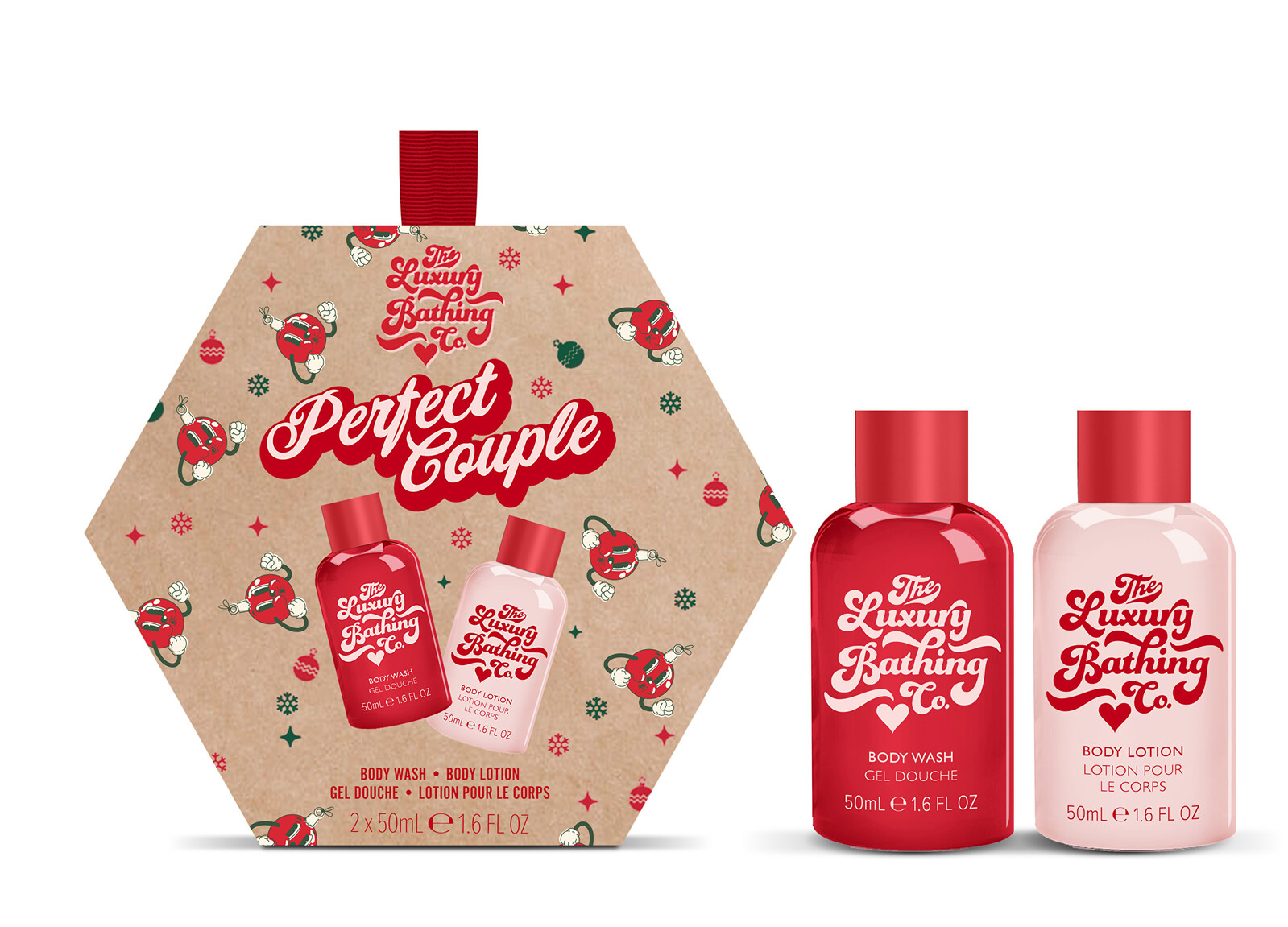 The Luxury Bathing Company Dárková mini sada koupelové péče Vánoční cukrovinky, Kakao & Vanilka 2 ks