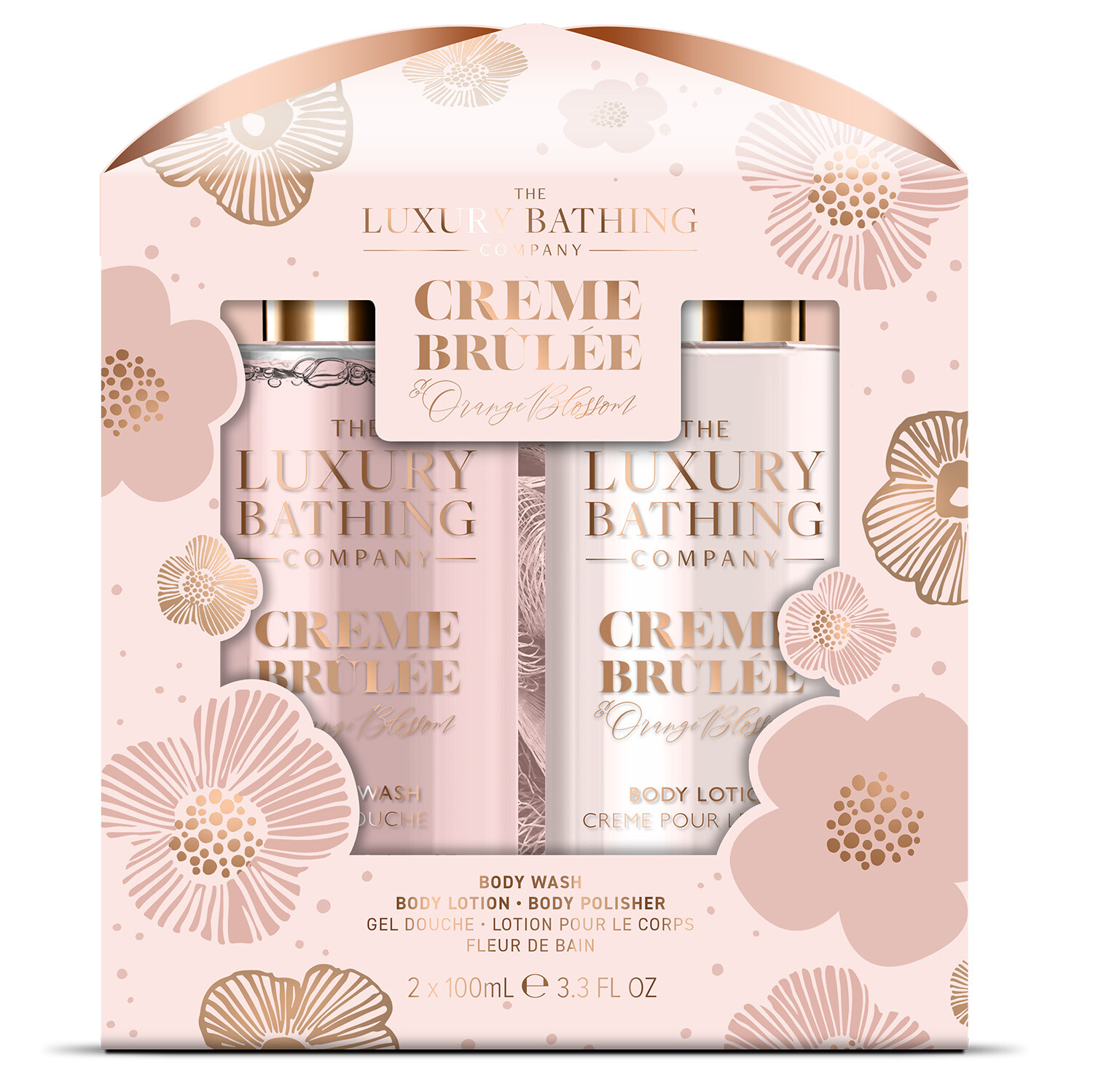 The Luxury Bathing Company Dárková sada tělové péče Creme brulée, Pomerančový květ & Vanilka 3 ks