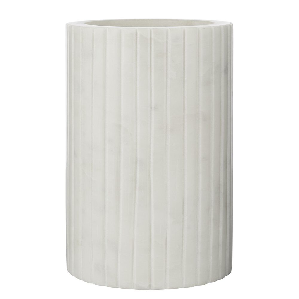 MARBLE Chladič láhví rýhovaný 13 cm - bílá