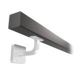 KP-43561_200 - lakované zábradlí na stěnu, nerezové madlo pr. 40x40 mm, černé RAL9005, hranaté držáky s krycí rozetou, délka 200 cm