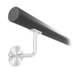 KP-42311_100 - lakované zábradlí na stěnu, nerezové madlo pr. 42,4 mm, antracit RAL7016, kulaté držáky, délka 100 cm