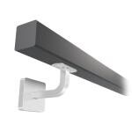 KP-42561_100 - lakované zábradlí na stěnu, nerezové madlo pr. 40x40 mm, antracit RAL7016, hranaté držáky s krycí rozetou, délka 100 cm