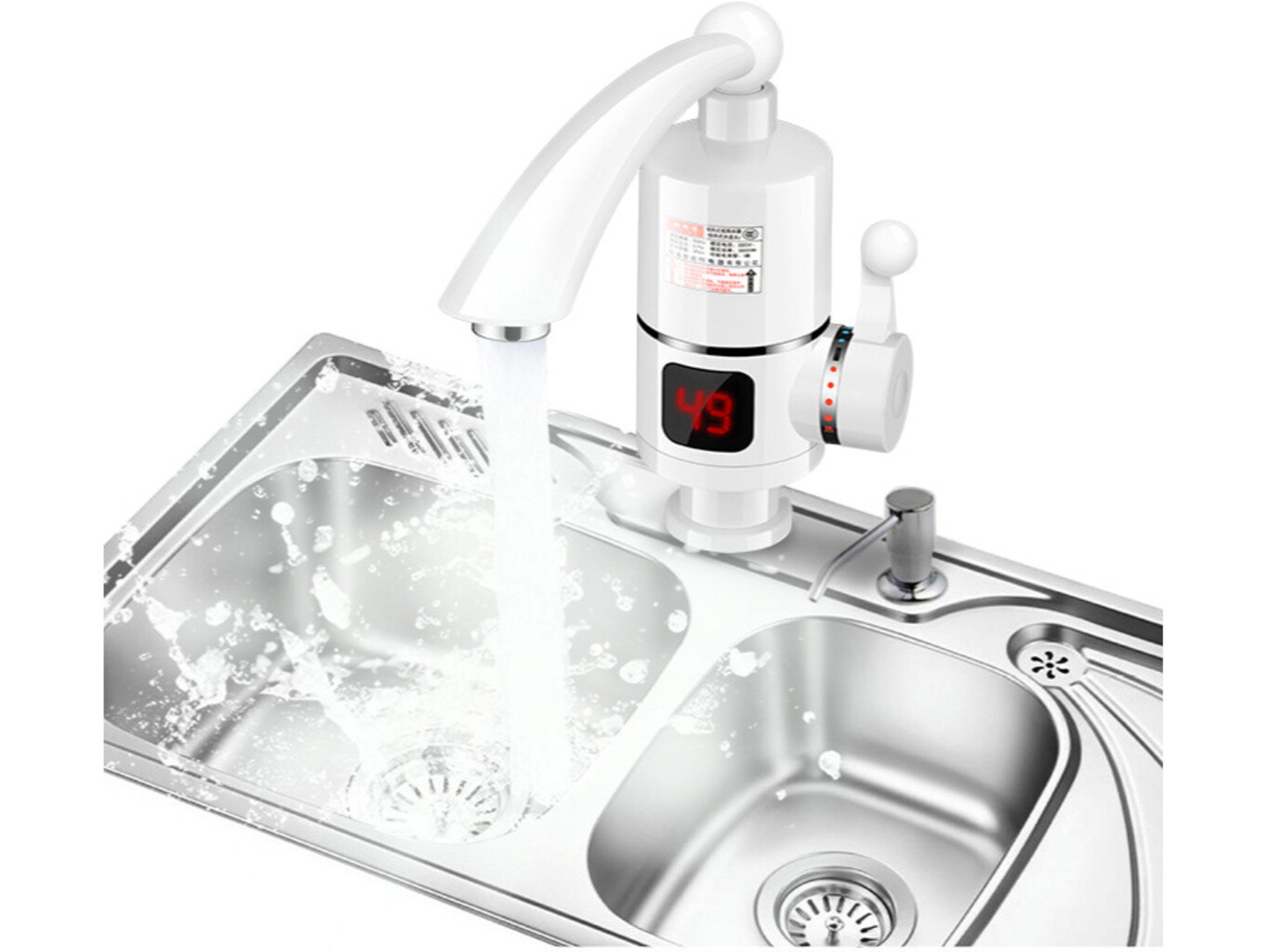 Baterie s elektrickým ohřevem vody s LCD displejem