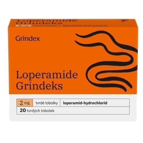 Loperamide Grindeks 2 mg tvrdé tobolky 20