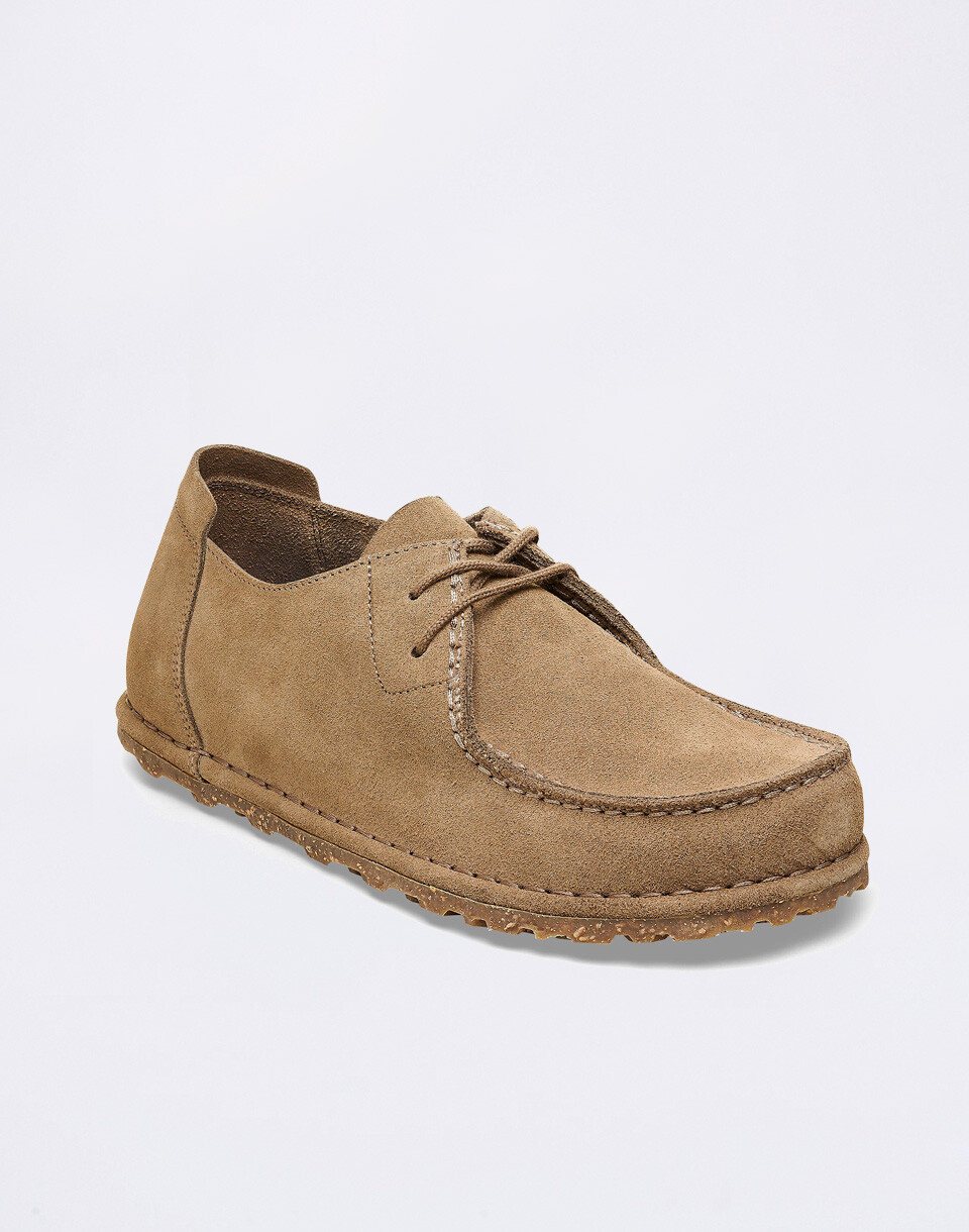 Birkenstock Utti Lace Suede Leather Gray Taupe 42