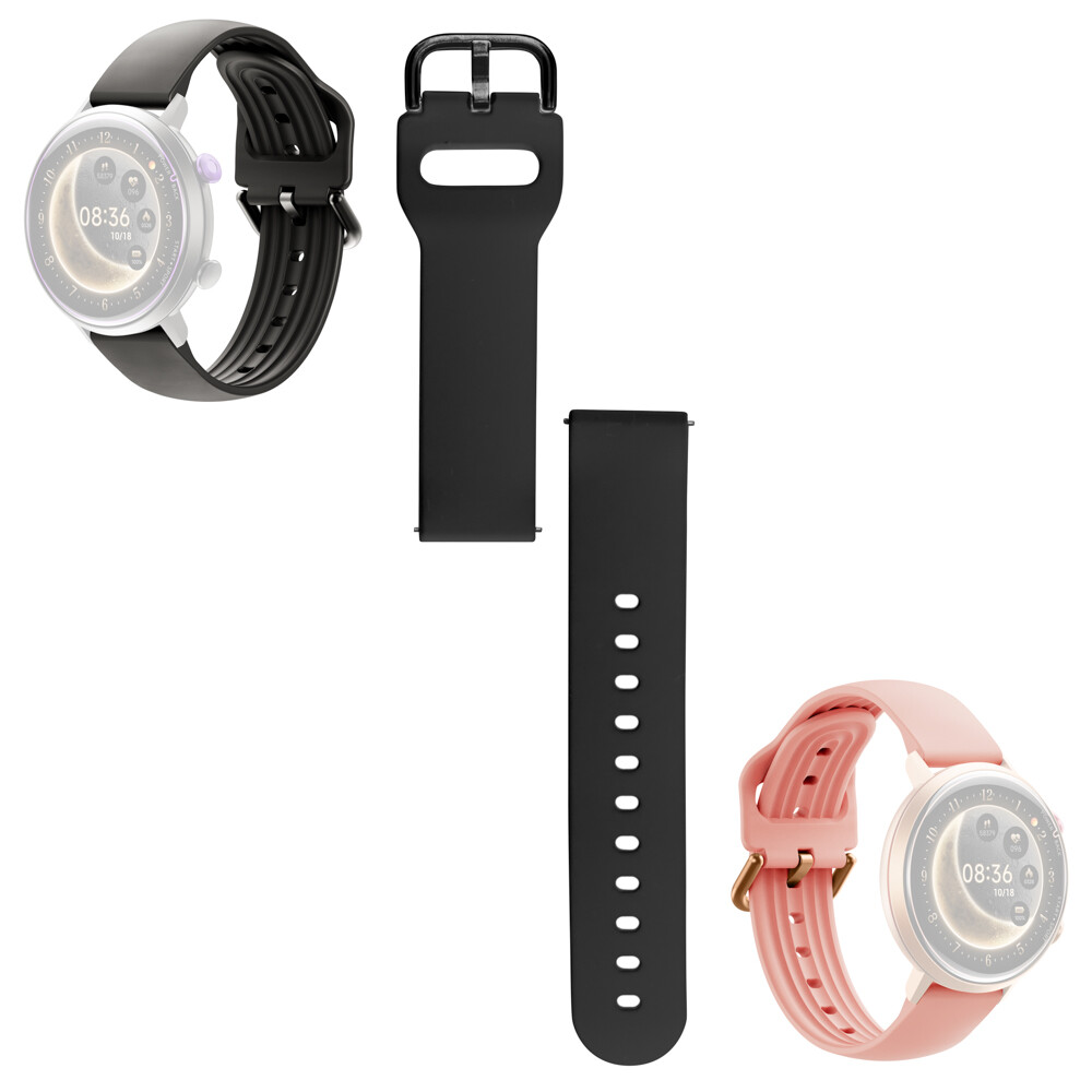 inSPORTline Náhradní řemínek pro chytré hodinky Manzon a Brosel, černá