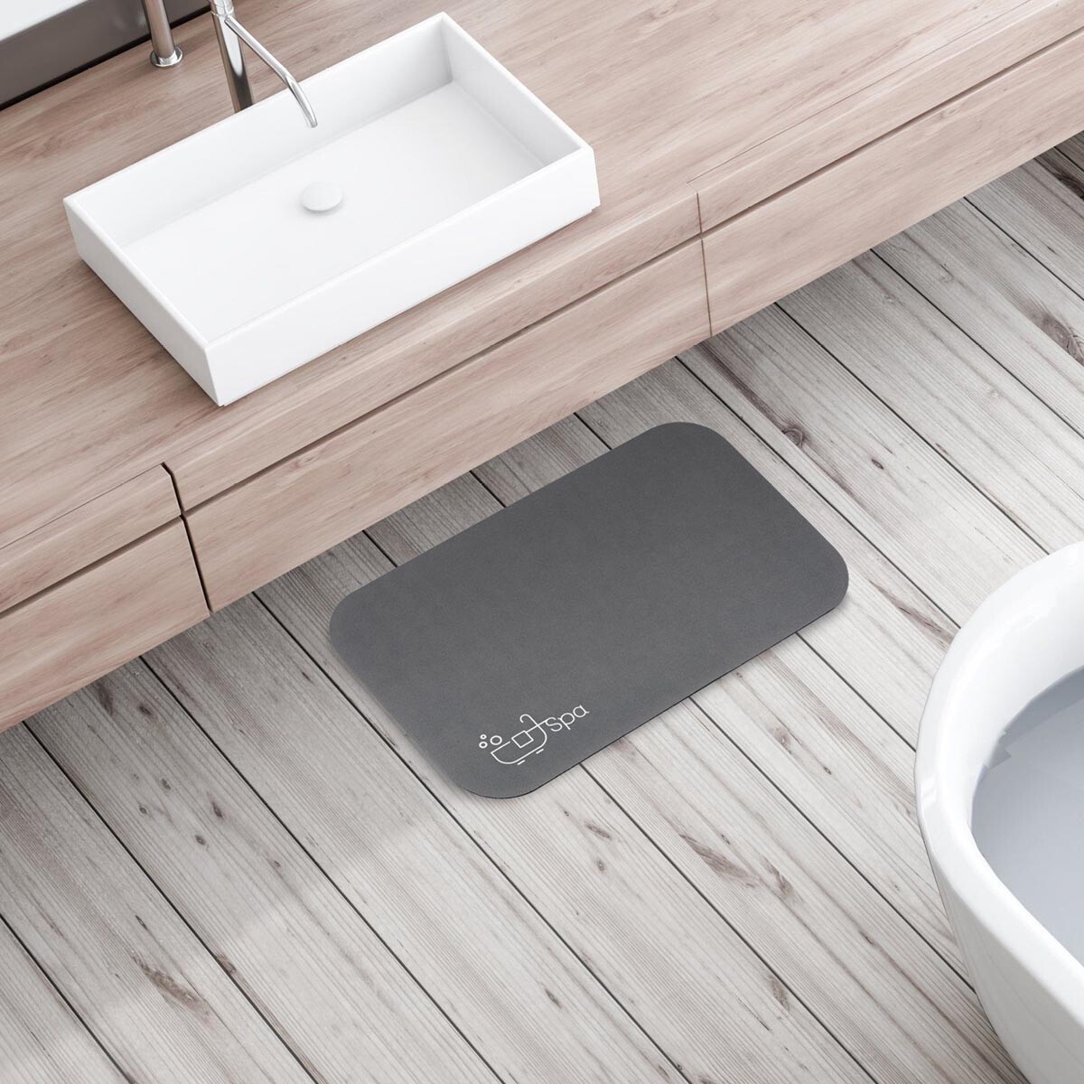 Weltbild Předložka do koupelny Relax, 40 x 60 cm, tmavě šedá