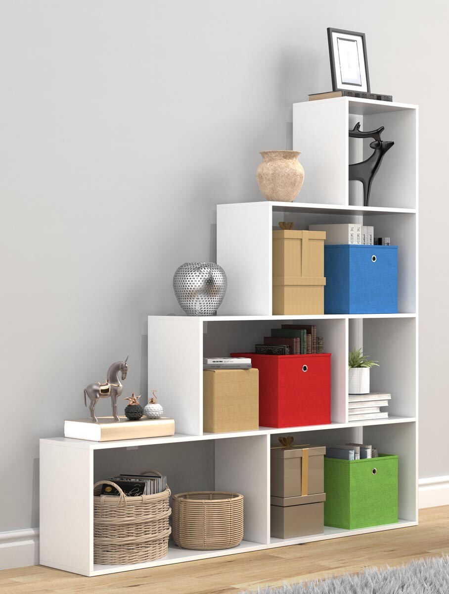 Schodová police Dubila L, bílá