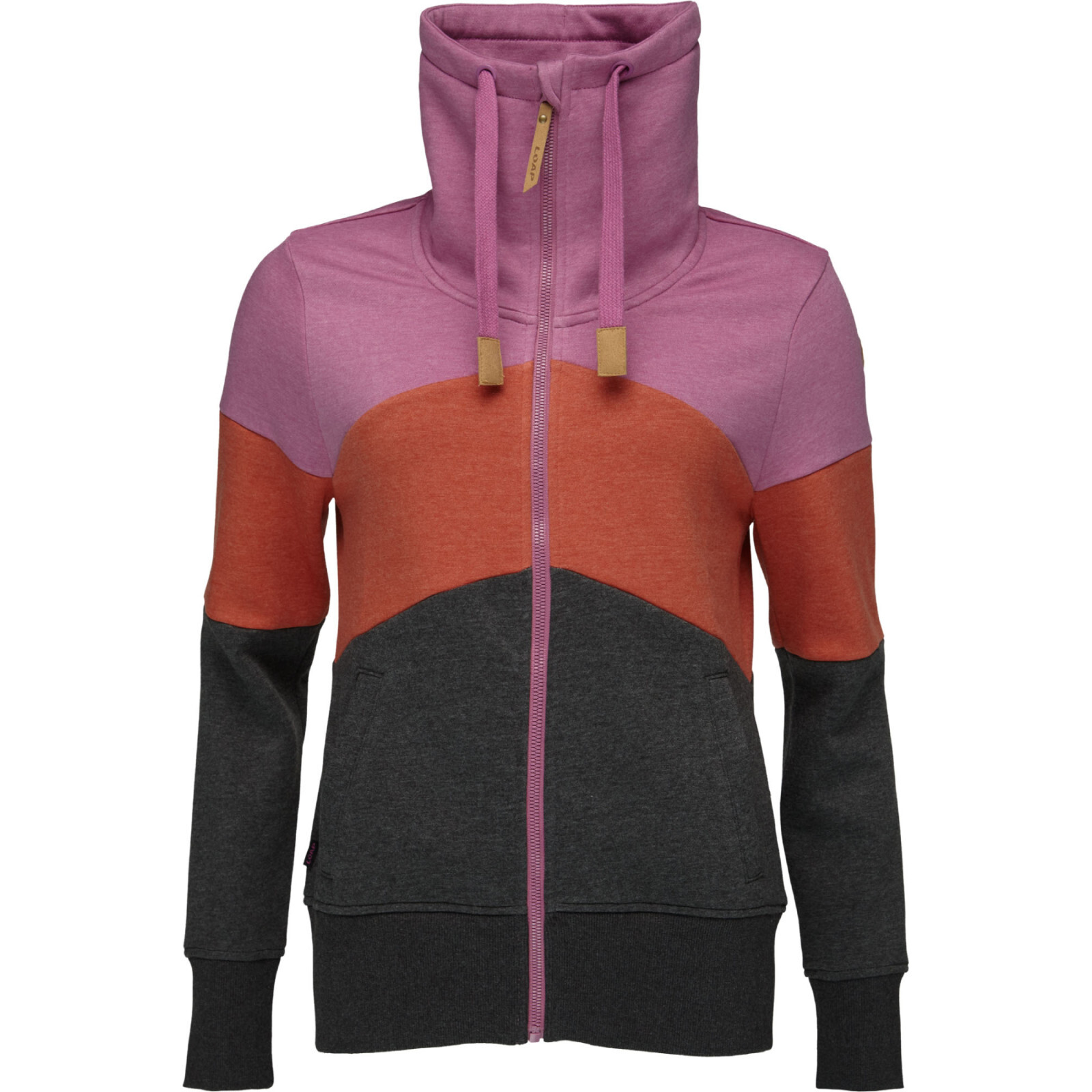 Dámská funkční mikina Loap Ebveta Velikost: S / Barva: růžová/šedá