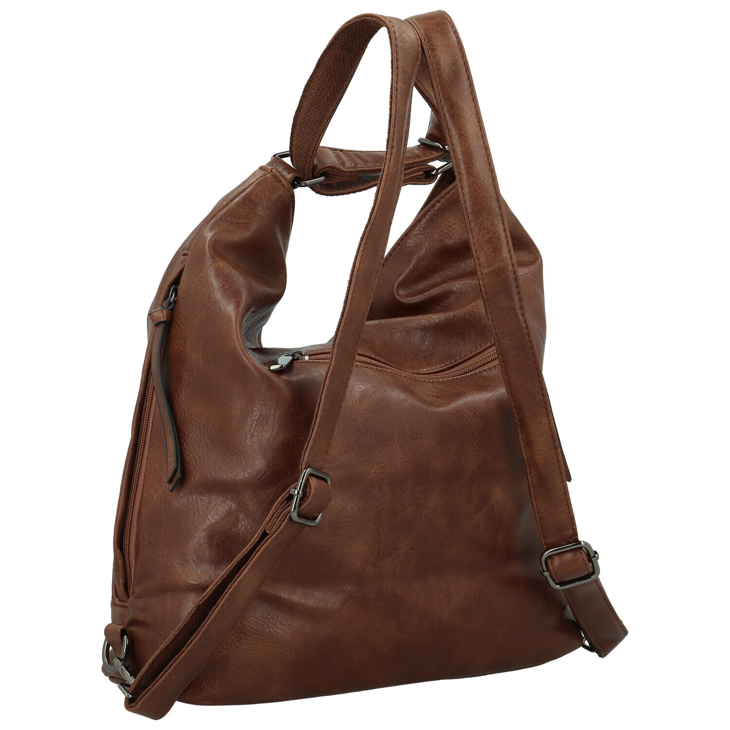 Stylový dámský koženkový kabelko-batoh Dexy, coffee