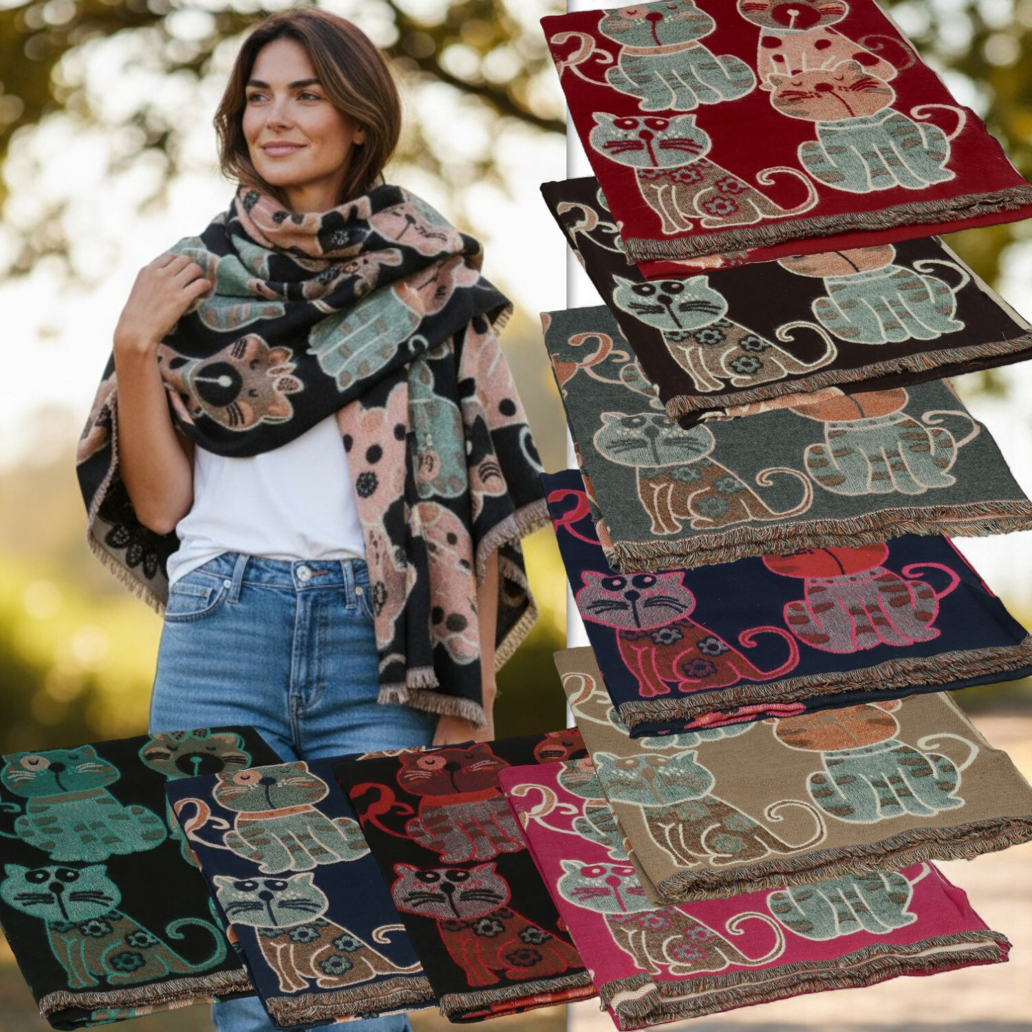 Trendy dámská šála Agria, fuchsiová