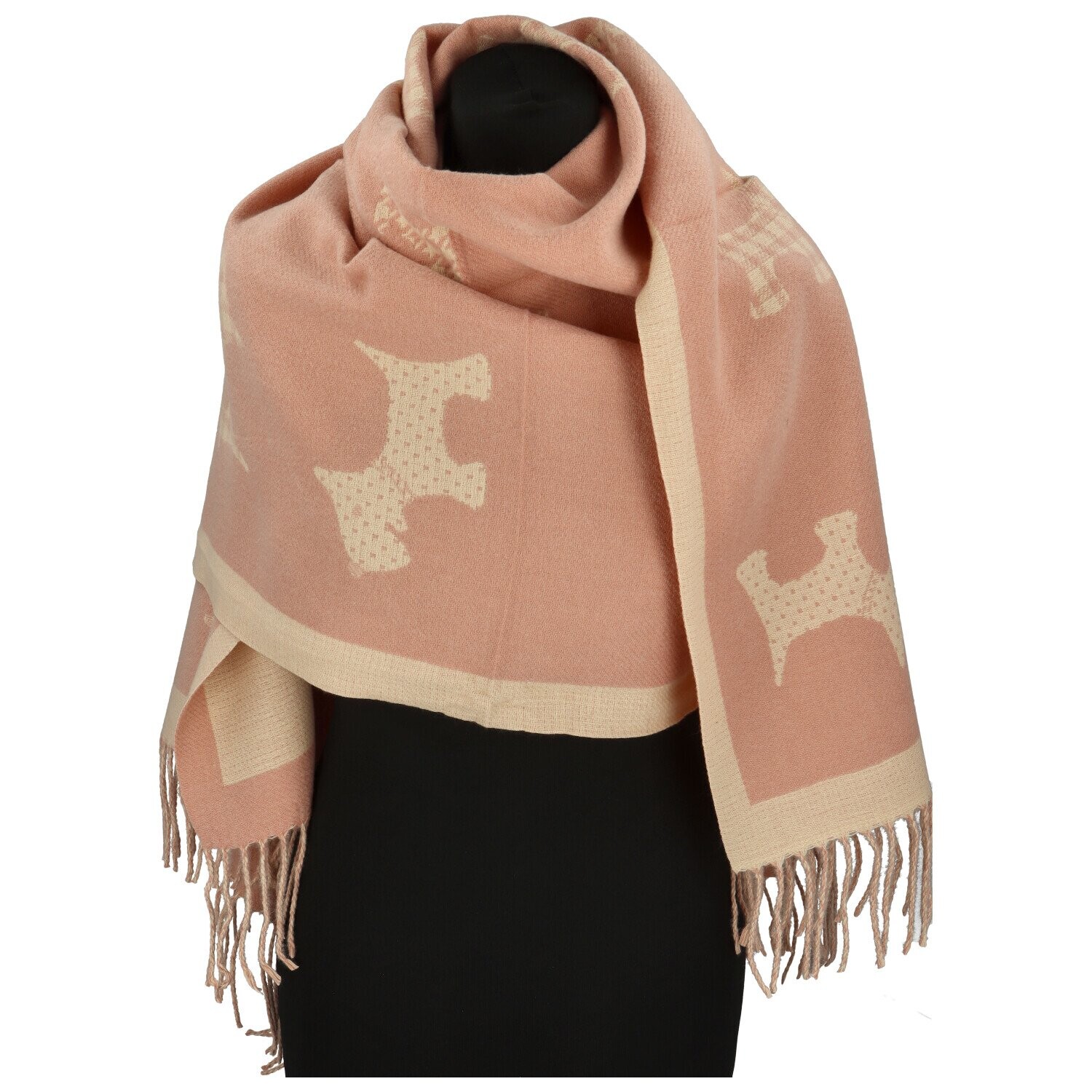 Trendy dámská šála Berit Dog, růžová