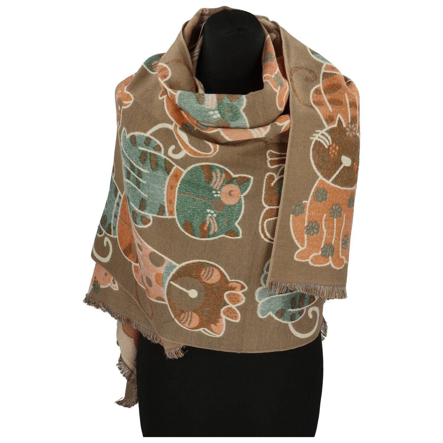 Trendy dámská šála Agria, tmavě béžová