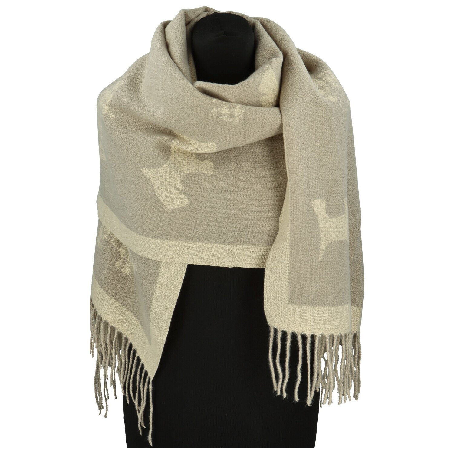 Trendy dámská šála Berit Dog, béžová