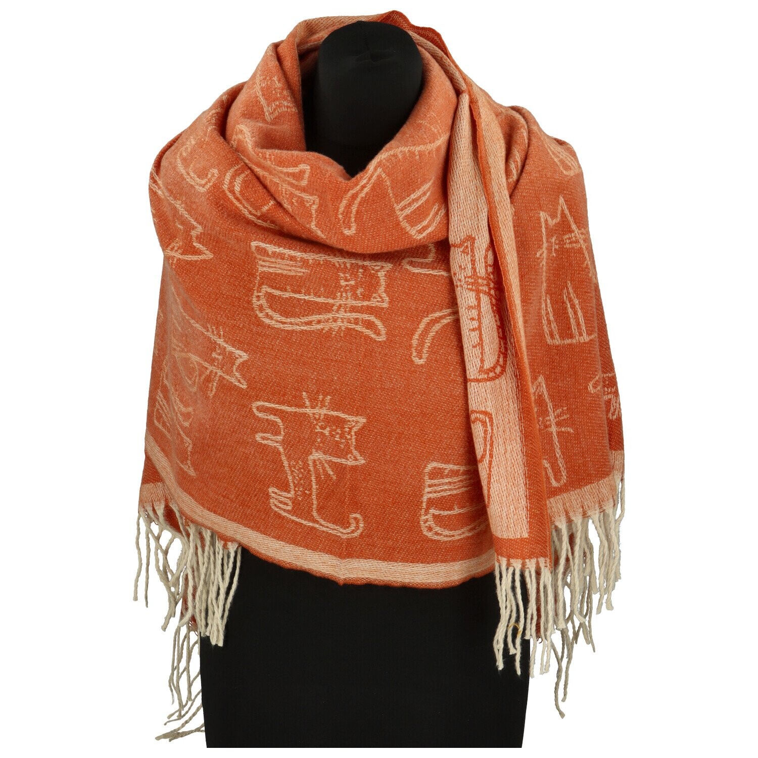 Trendy dámská šála Sandy Cat, červená