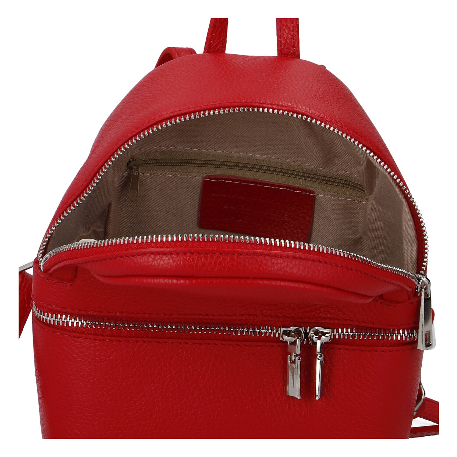 Moderní dámský kožený batoh Dreams, červený