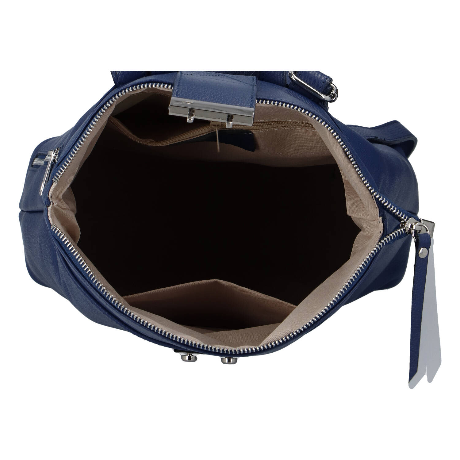 Krásný dámský kožený batůžek Sebastien, modrá